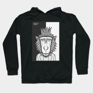 Black Crested Macaque Monkey Hoodie